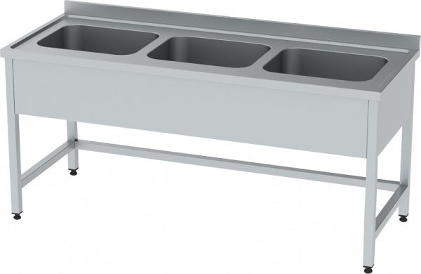 Üç Evyeli Çalışma Tezgahı - Açık